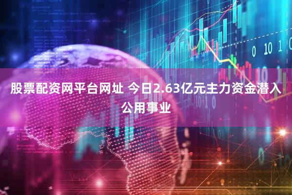 股票配资网平台网址 今日2.63亿元主力资金潜入公用事业