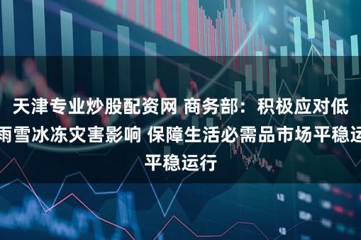 天津专业炒股配资网 商务部:积极应对低温雨雪冰冻灾害影响 保障生活必需品市场平稳运行
